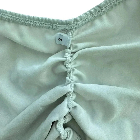 Scrunch High Waisted Festival Booty Shorts Opal Holographic Rave Party - Picture 5 of 5